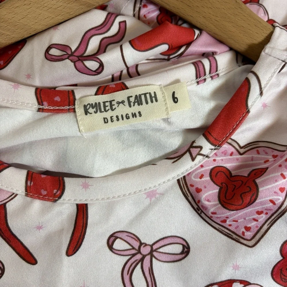 Girls 6 Years Minnie Mouse Mickey‎ Mouse Dress Disney Hearts I Love You Bows